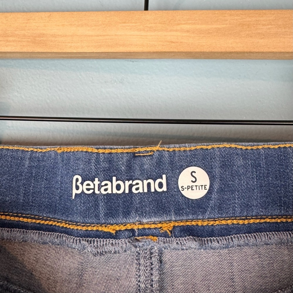 Betabrand Womens Small Petite Blue Yoga Stretch Denim Straight Leg Jeans Pants - Picture 6 of 9